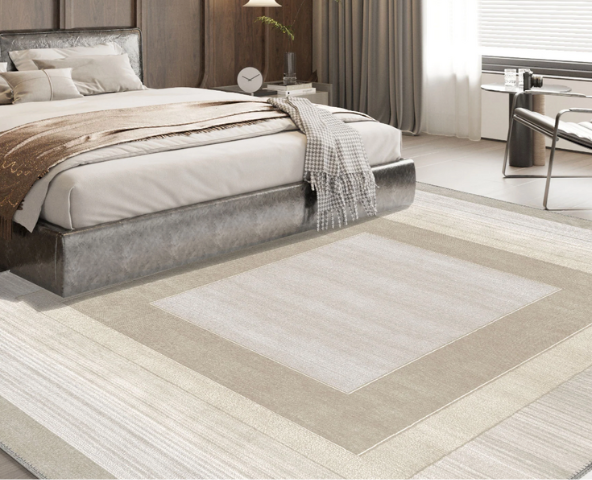 Japandi rugs are great choice for zen decoration.