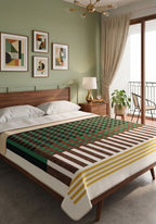 Quillon Green Checkered Blanket