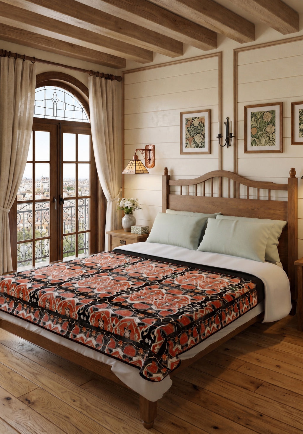 Azar Coral Throw Blanket
