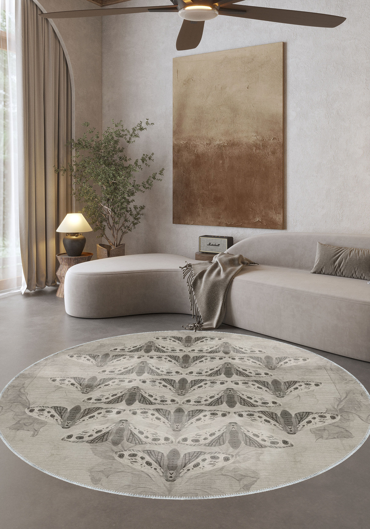 Celestia Grey Butterfly Rug