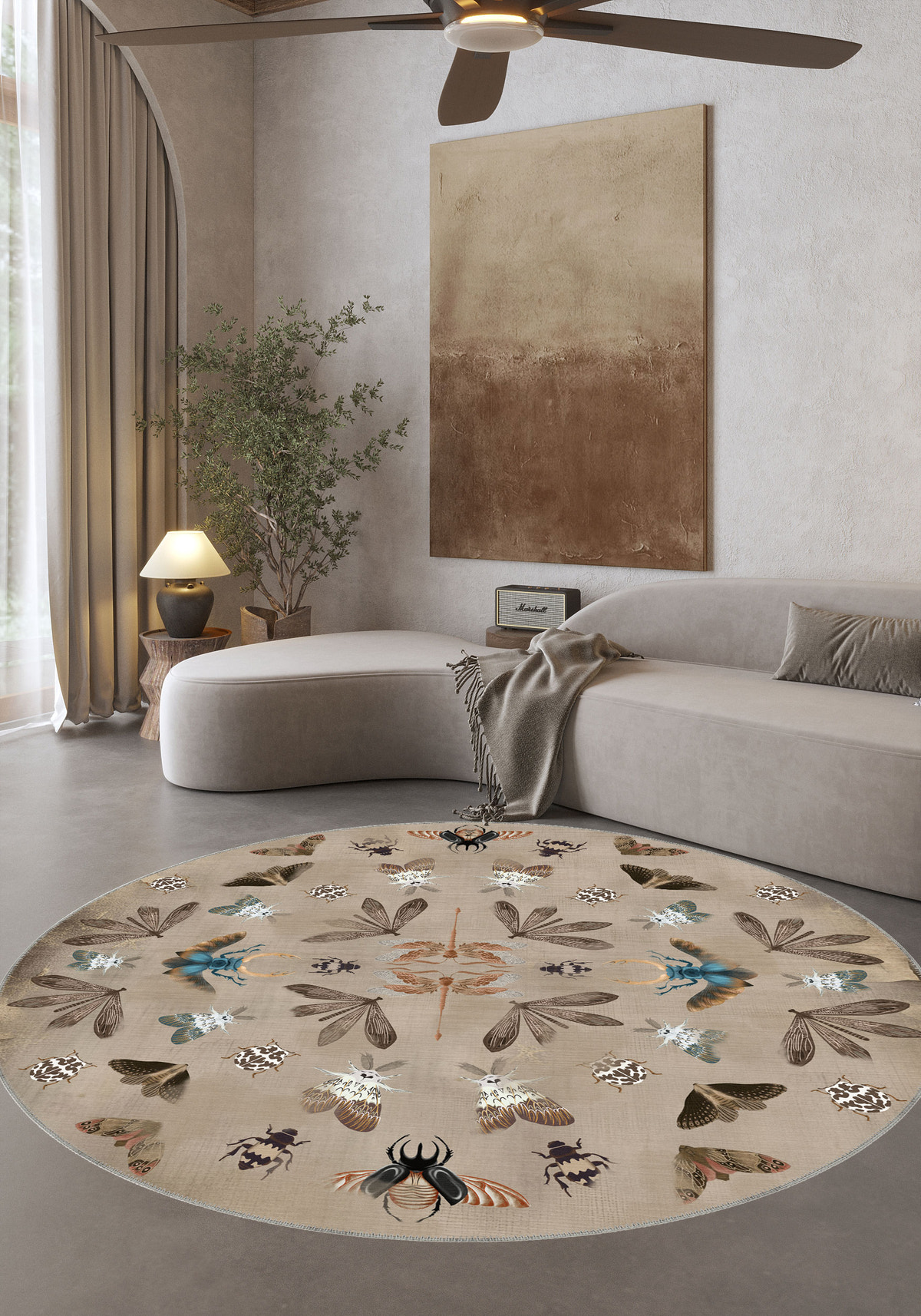 Chou Moth Cream Rug