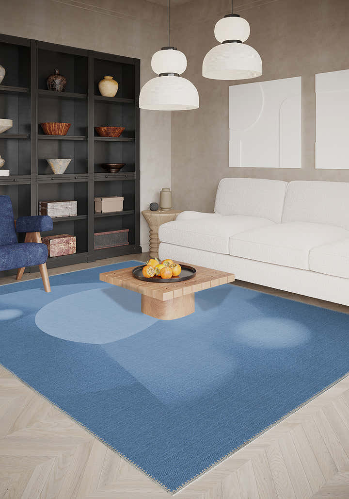 Benjamin Blue Abstract Rug