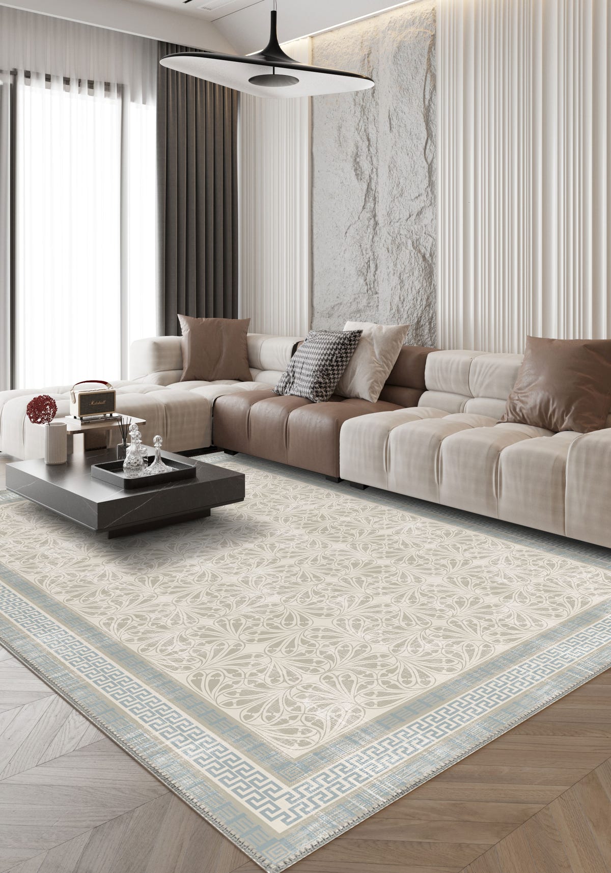 Alexis Washable Bordered Rug