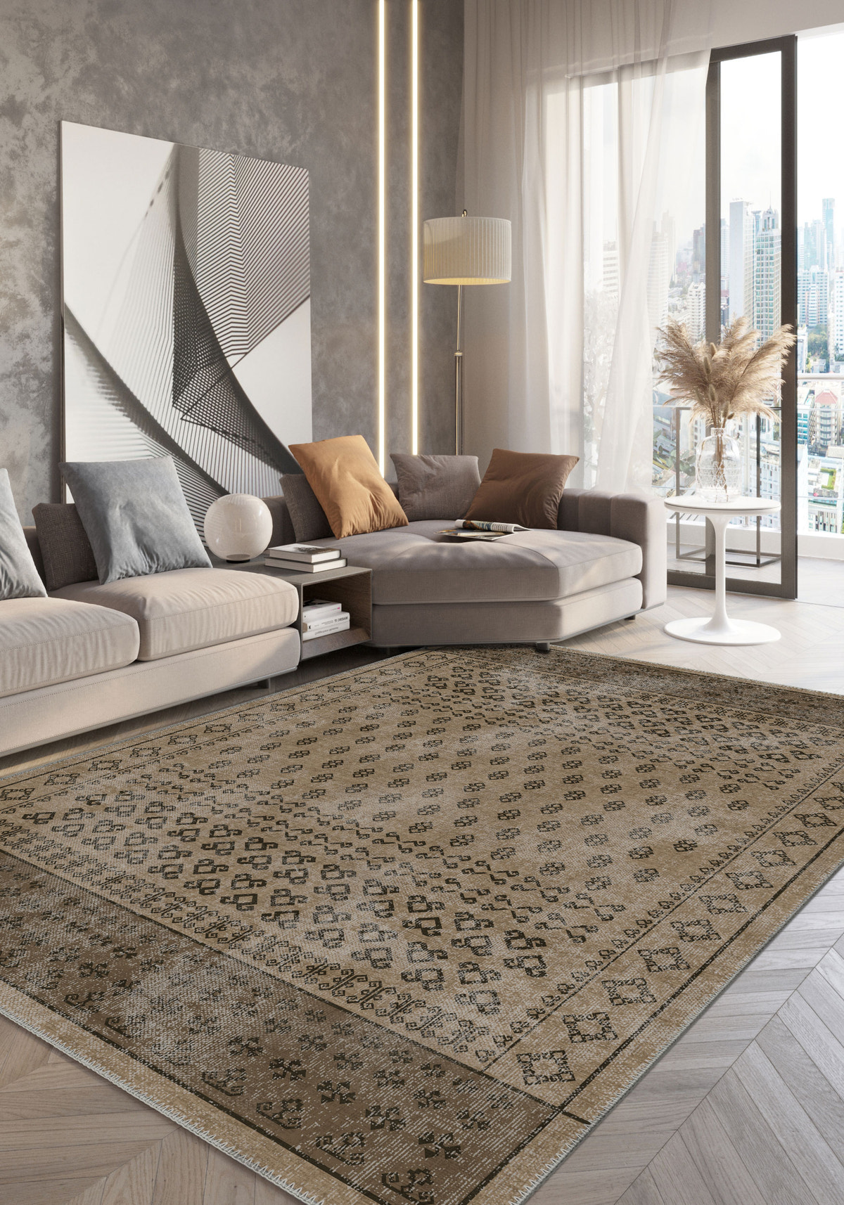 Luca Brown Tribal-Ethnic Rug