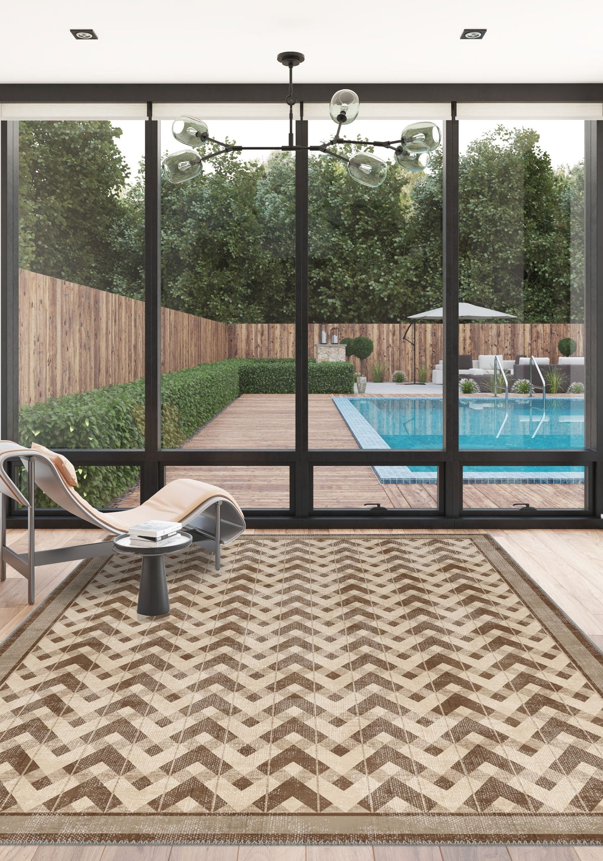 Melisande Geometric Washable Rug