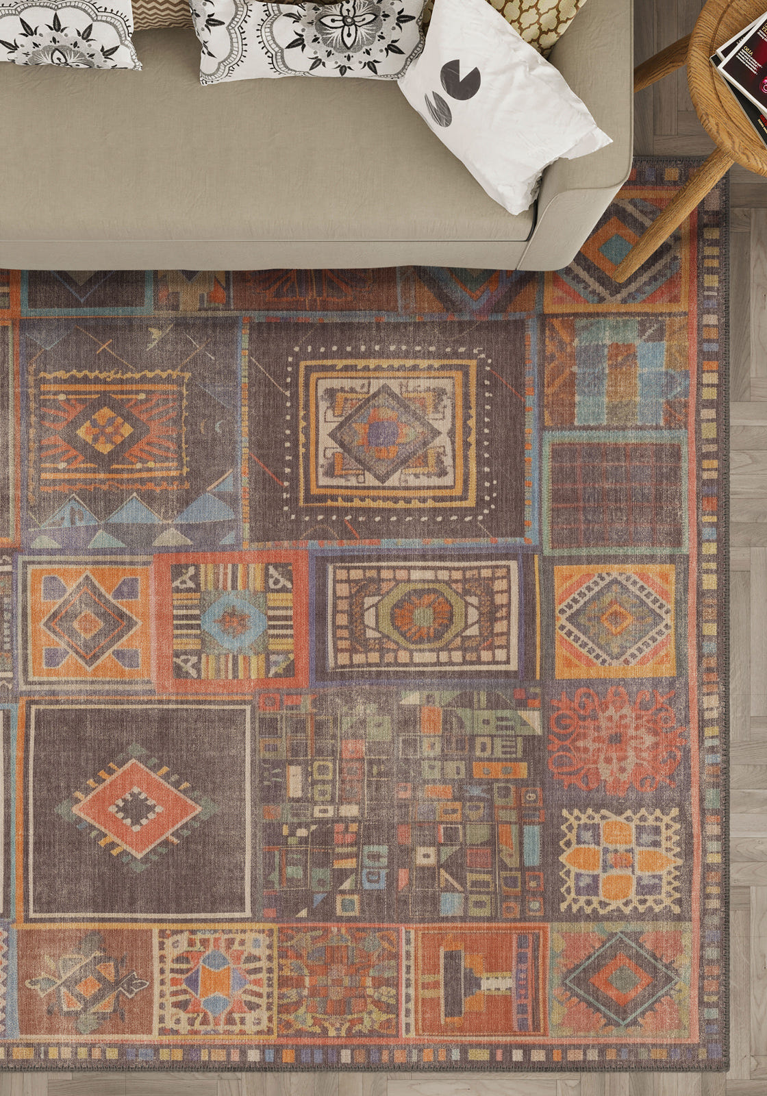 Cassian Boho Washable Rug