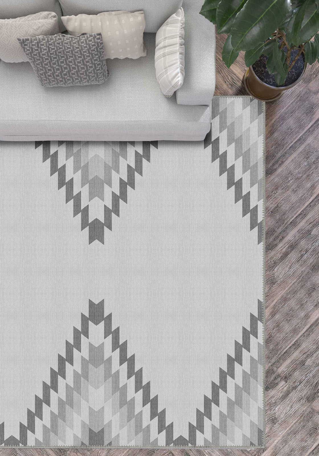 Cadmus Washable Grey Rug