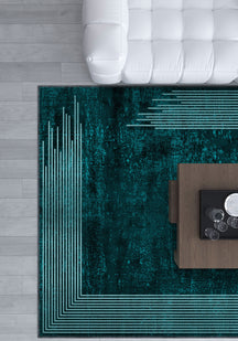 Ayden Teal Washable Rug