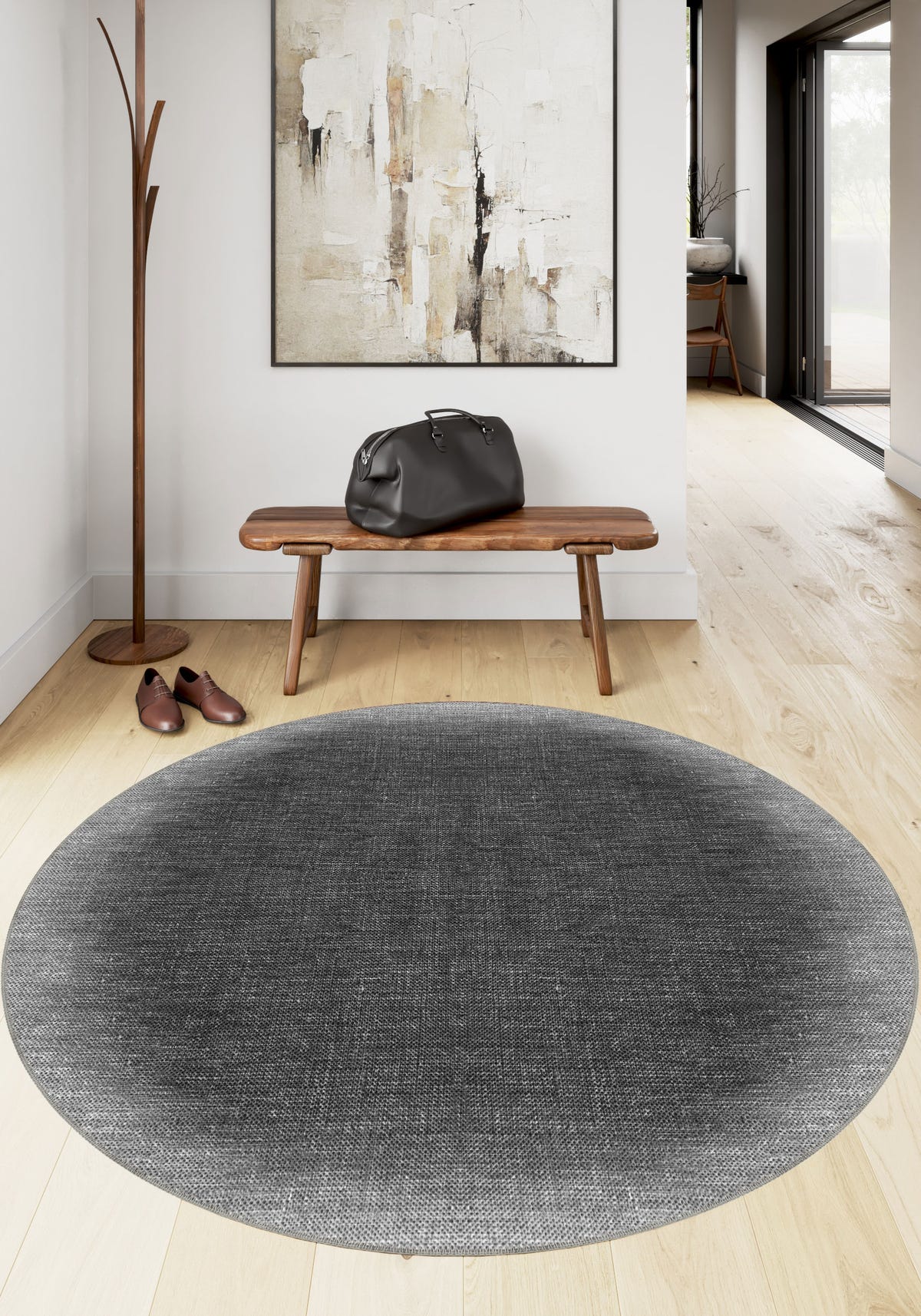Madison Modern Grey Bordered Rug