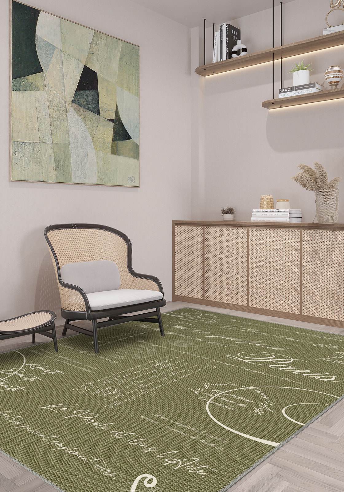 Emeric Sage Document Rug