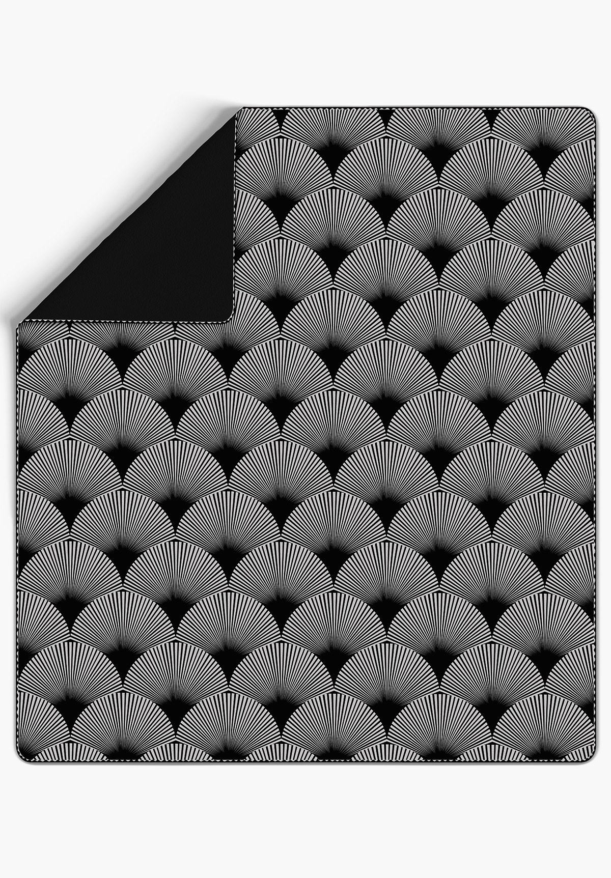 Addison Geometric Black Blanket