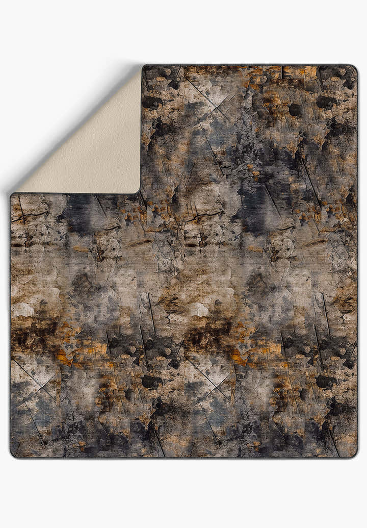 Draven Gray Brown Throw Blanket