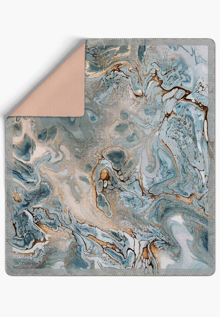 Marcellus Gold Blue Blanket