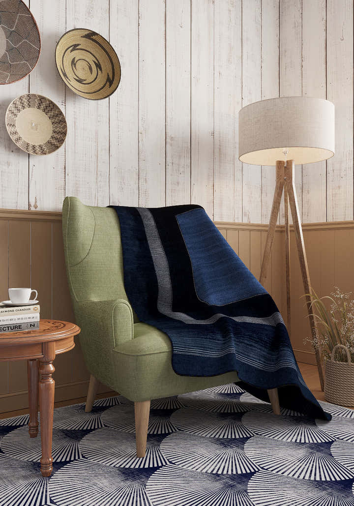 Mila Navy Soft Blanket