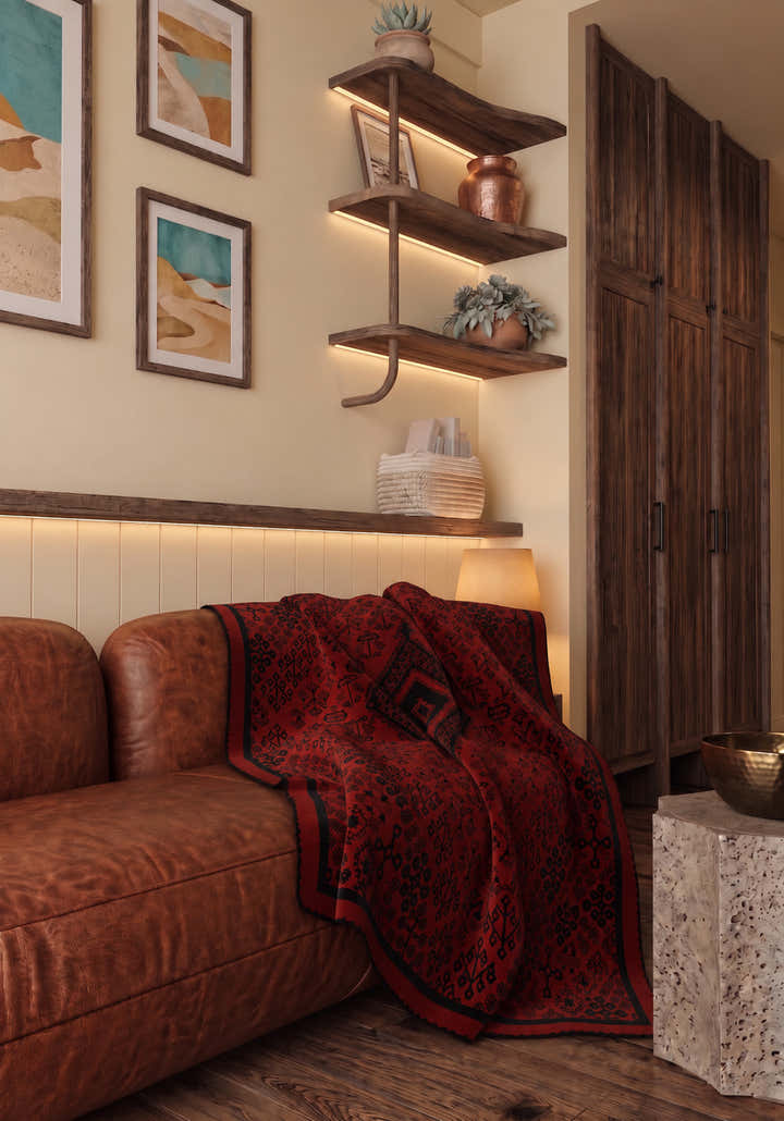 Iralon Red Aztec Blanket