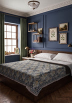 Willow Navy Blue Throw Blanket