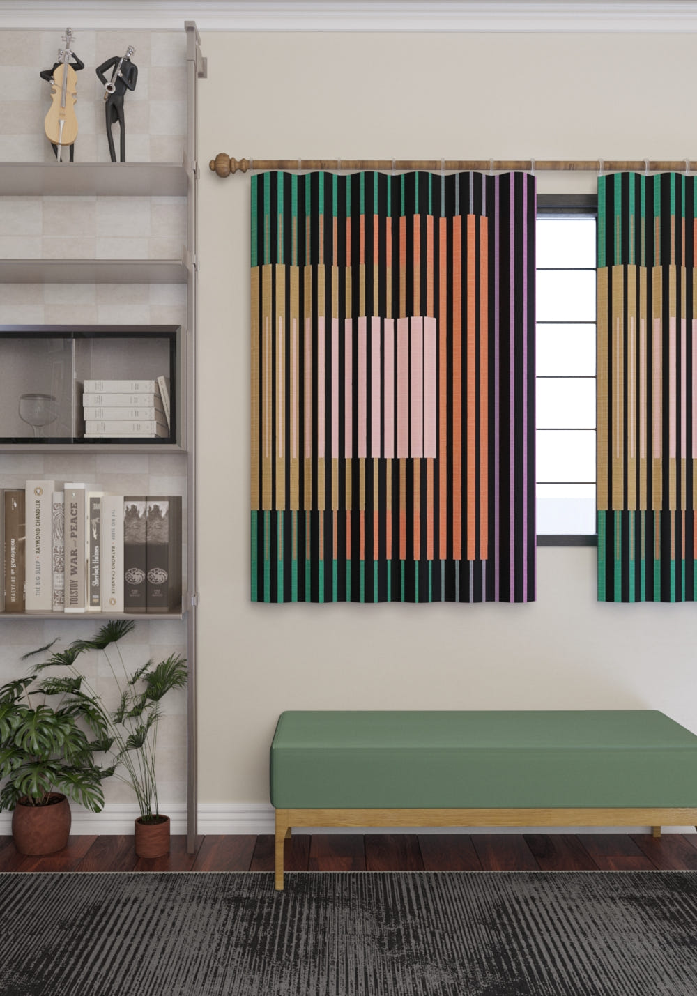 August Colorful Mid Century Curtain