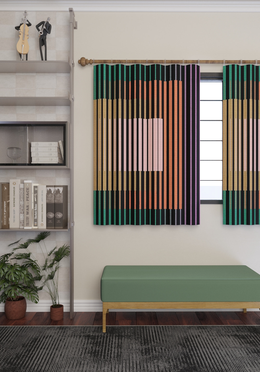 August Colorful Mid Century Curtain