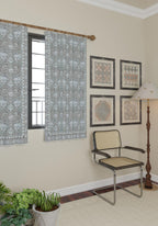 Zachary Blue Grey Curtain