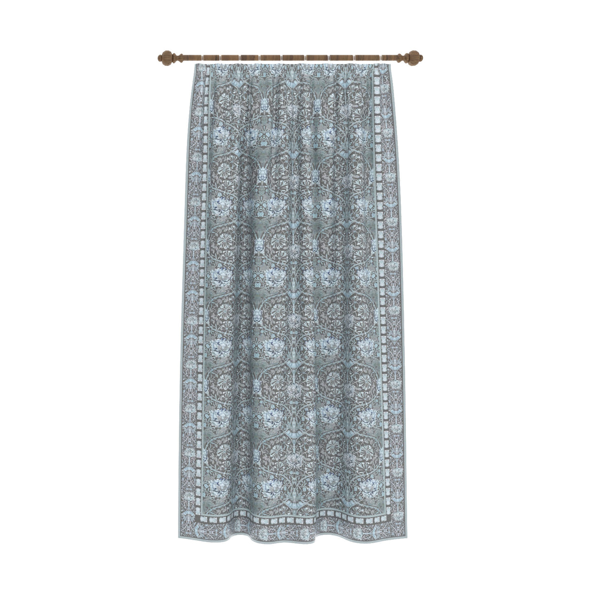 Zachary Blue Grey Curtain