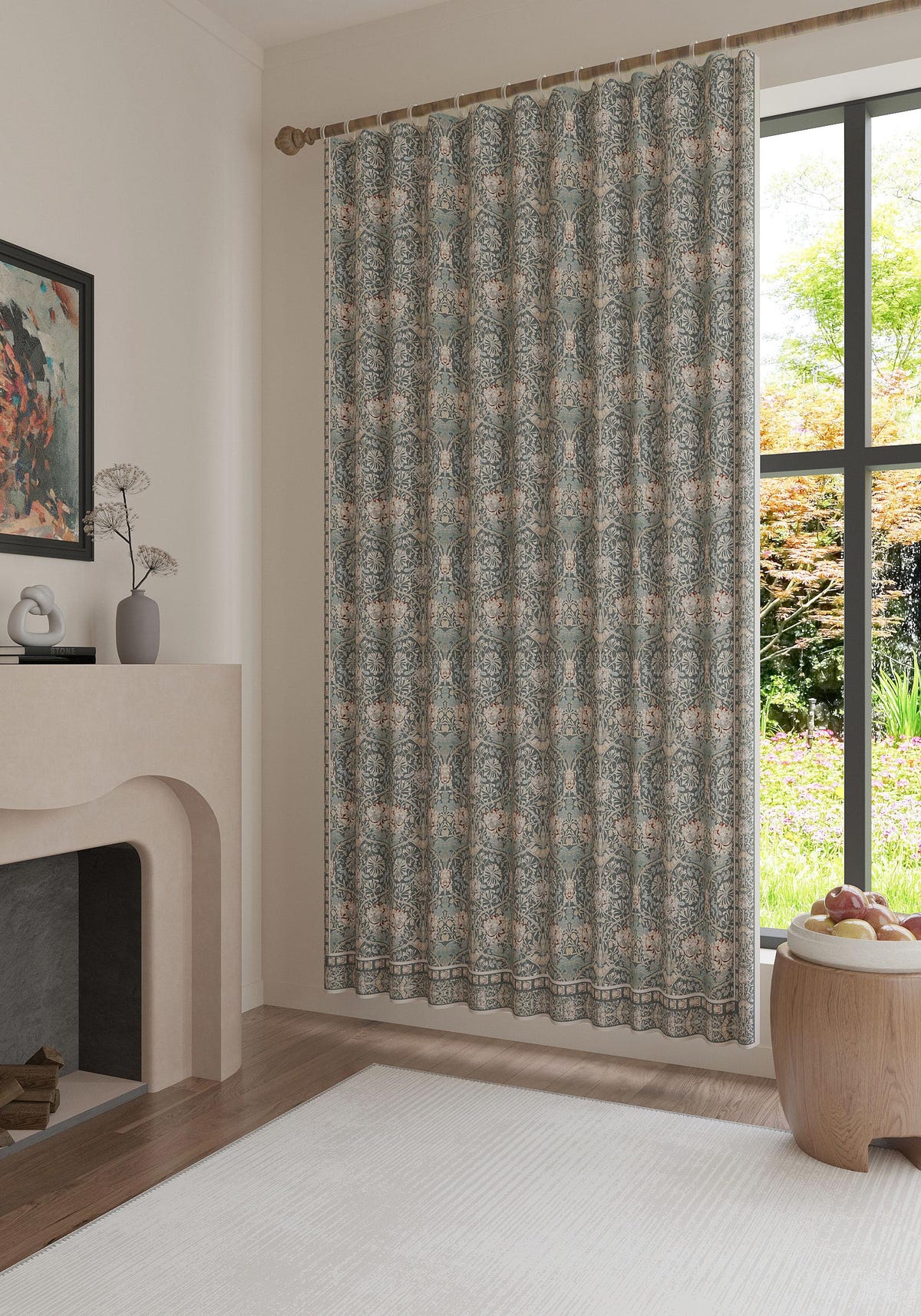 Zachary Green Vintage Curtain