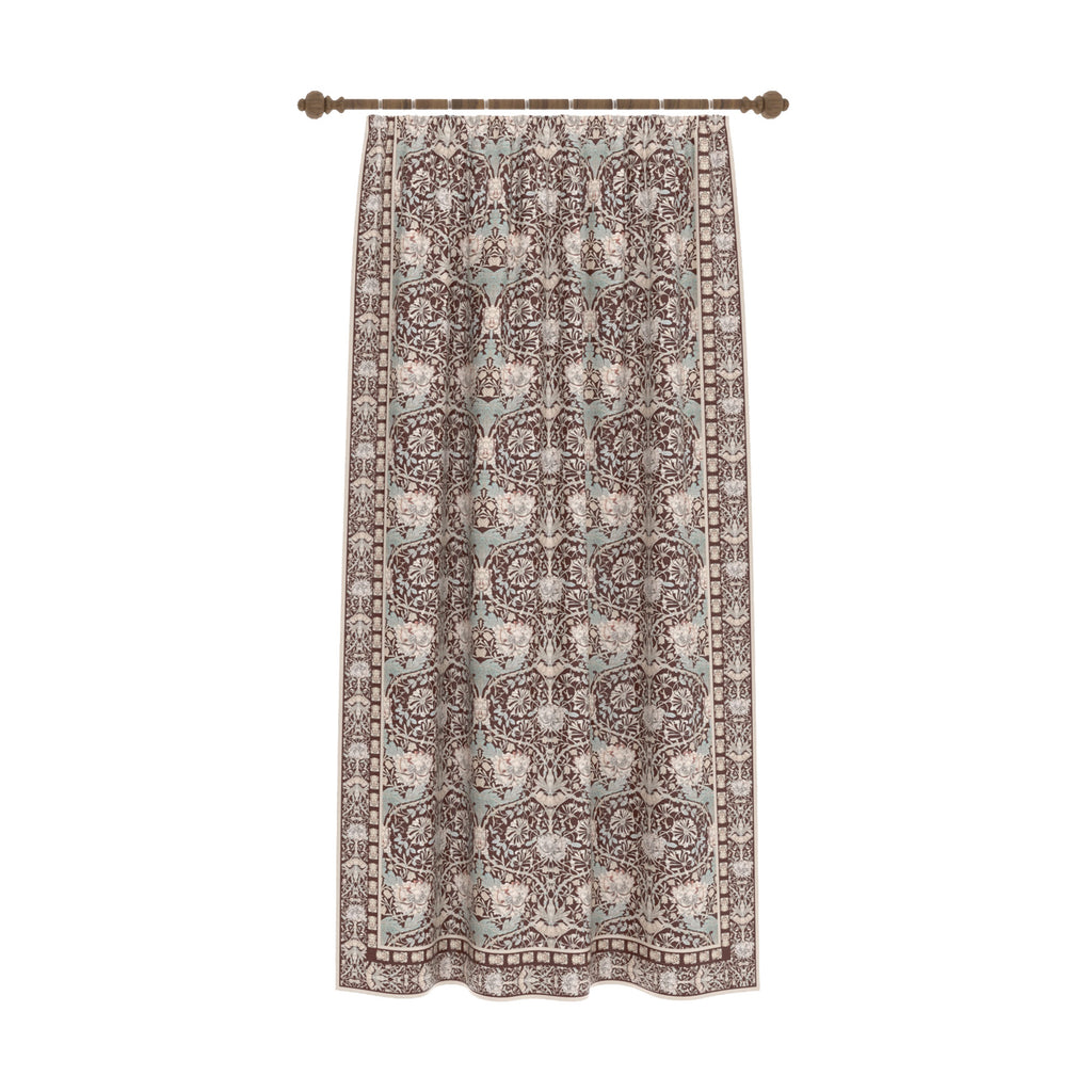Zachary Burgundy Vintage Curtain