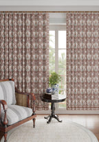 Zachary Burgundy Vintage Curtain
