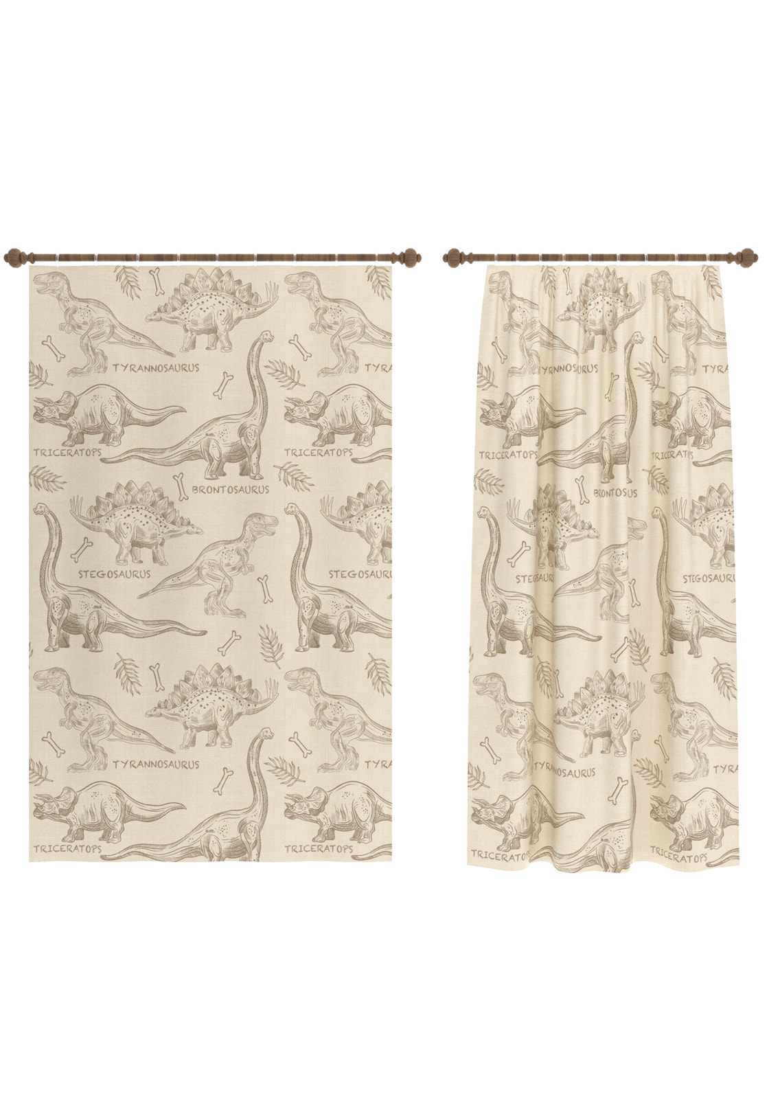Daxon Kids Dinosaur Curtain