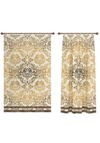 Liliane Damask Brown and Gold Curtain