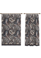 Tavira Navy Brown Paisley Curtain