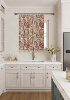 Tavira Terracotta Paisley Curtain