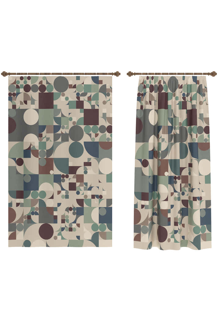 Leandro Geometric Mid Century Curtain