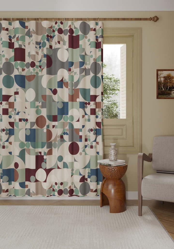 Leandro Geometric Mid Century Curtain