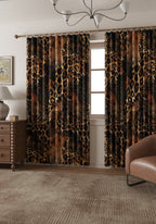 Caius Brown Animal Print Curtain