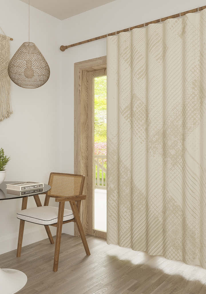 Briar Cream Geometric Curtain