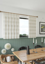 Liam Beige Gingham Curtain