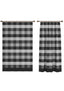 Liam Black Plaid Curtain