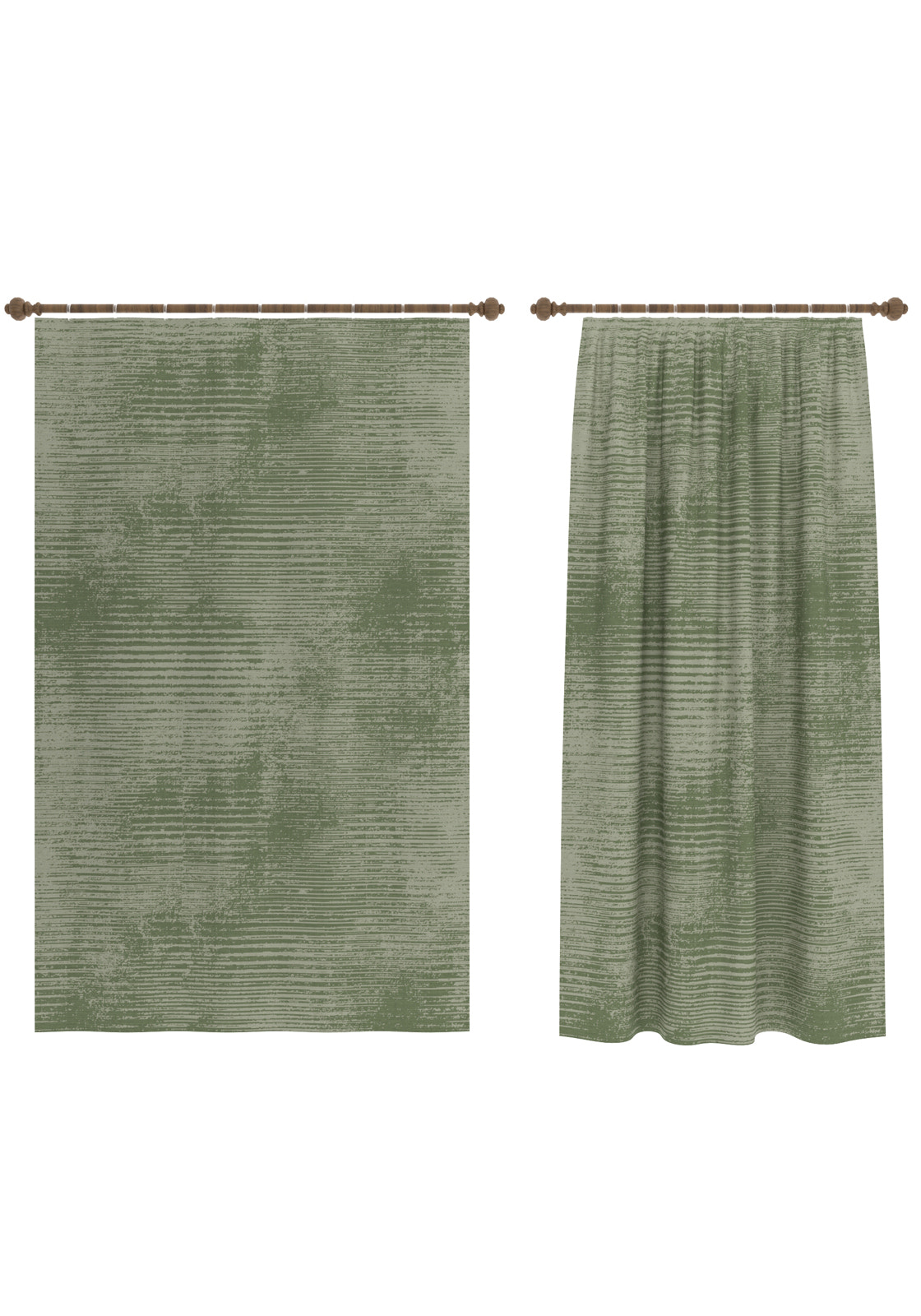 Oliver Modern Sage Green Curtain