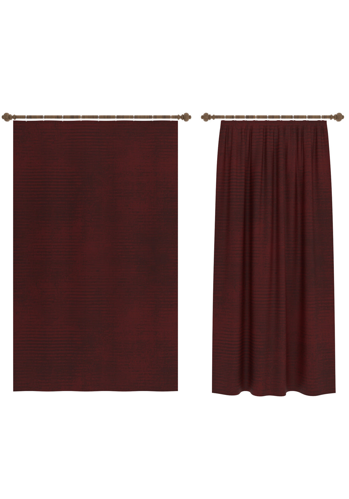 Oliver Burgundy Blackout Curtain