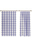 Jessamine Blue and White Plaid Curtain