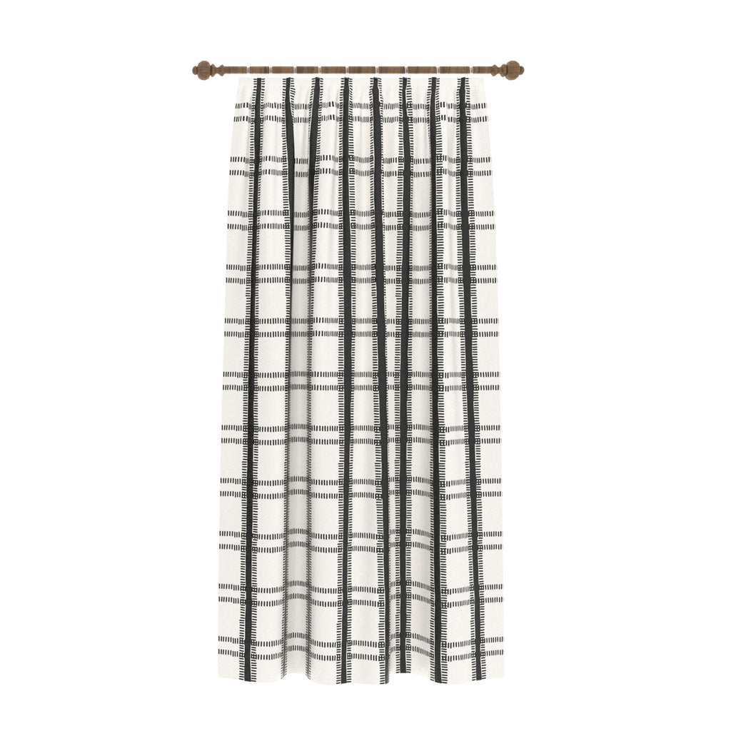 Jessamine Black and White Plaid Curtain