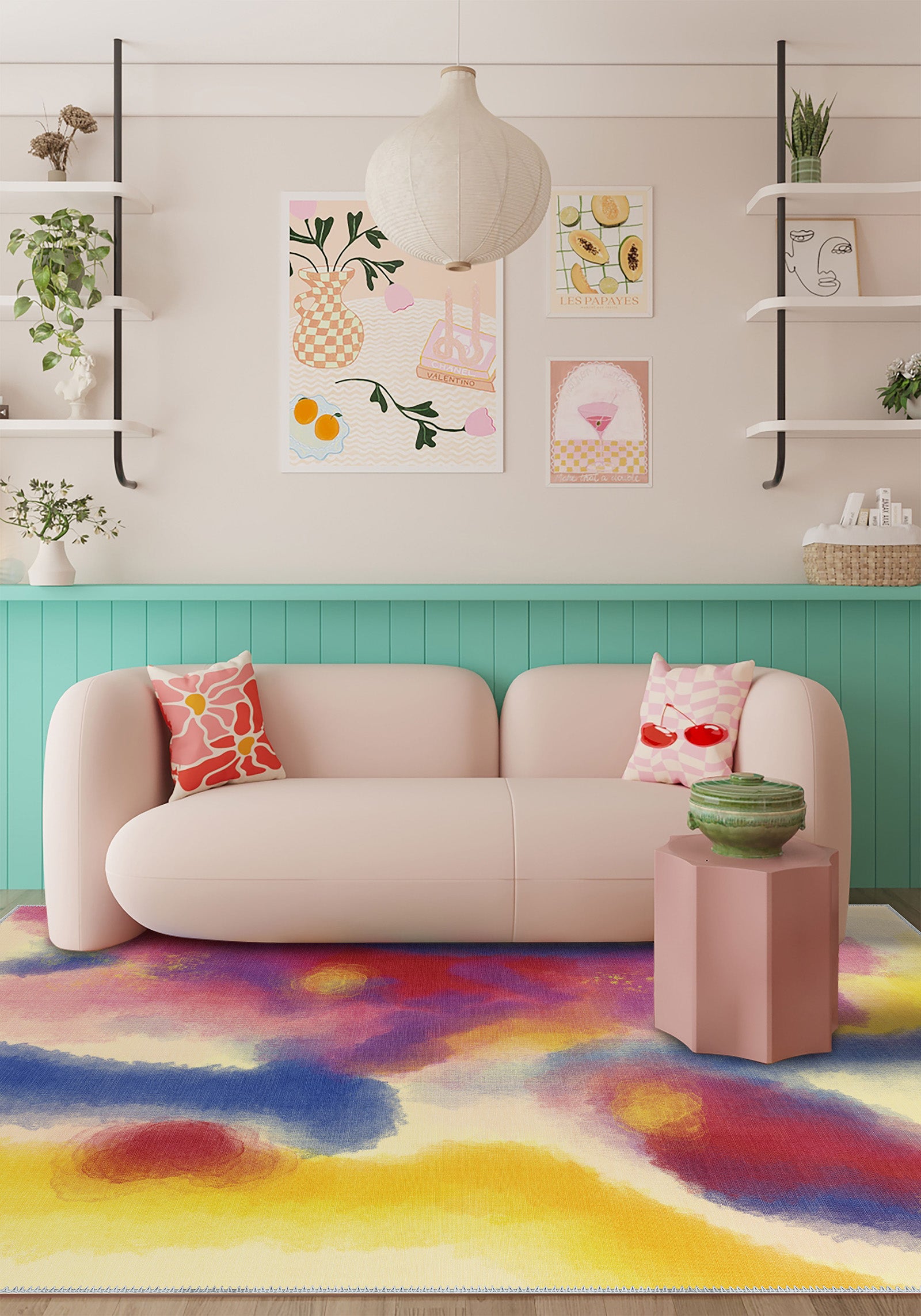 Icarus Abstract Colourful Rug
