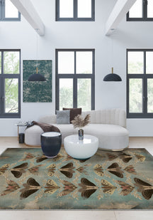 Celestia Brown Moth Rug