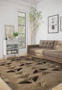 Celestia Brown Butterfly Rug