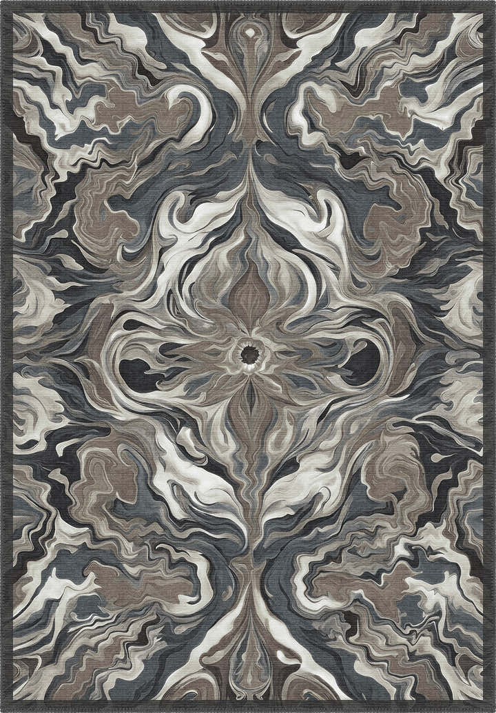 Brynn Grey Abstract Rug