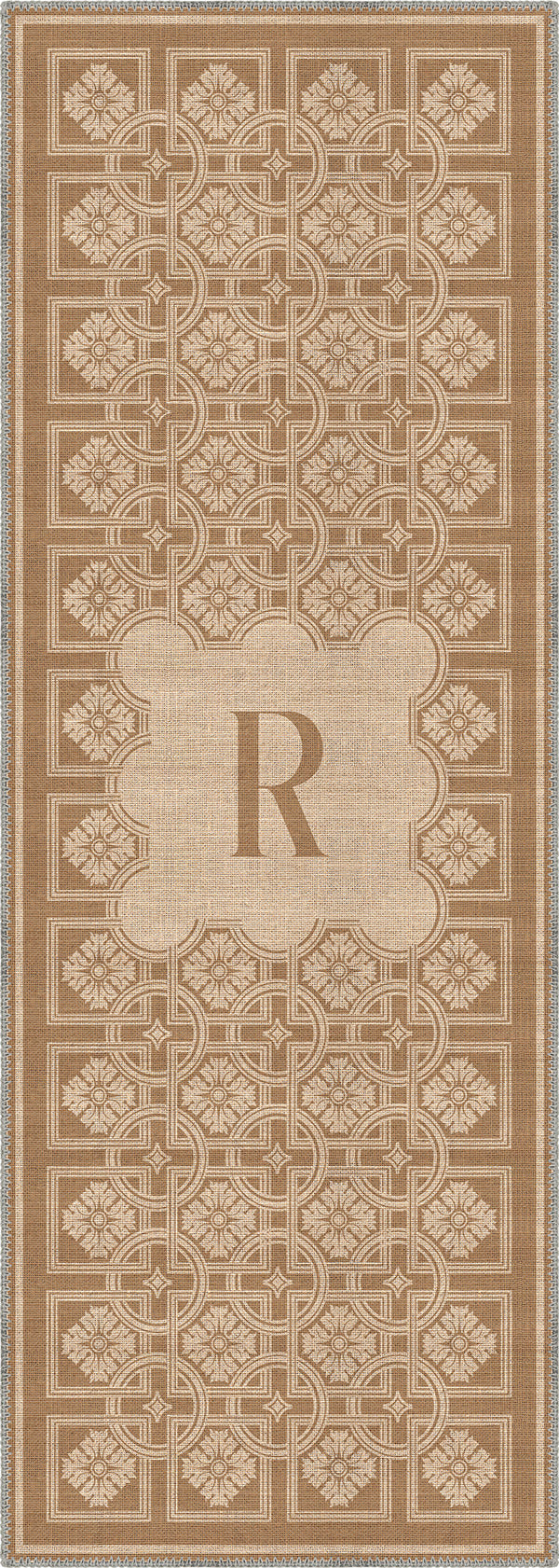 Marisa Beige Customizable Monogram Rug