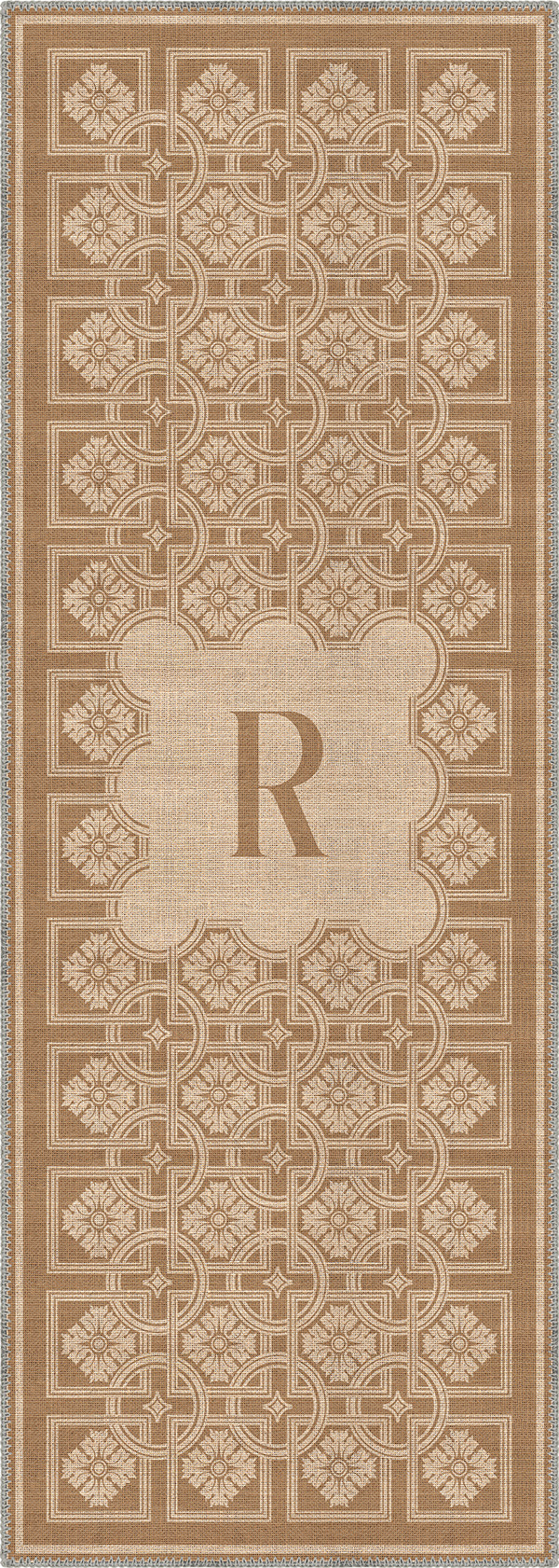 Marisa Beige Customizable Monogram Rug