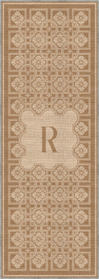 Marisa Beige Customizable Monogram Rug