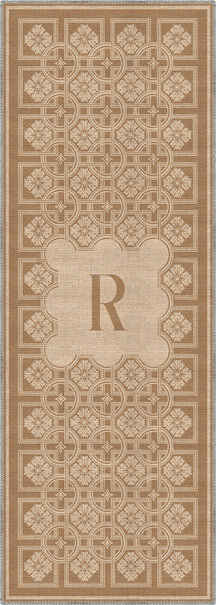 Marisa Beige Customizable Monogram Rug