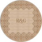 Marisa Beige Customizable Monogram Rug